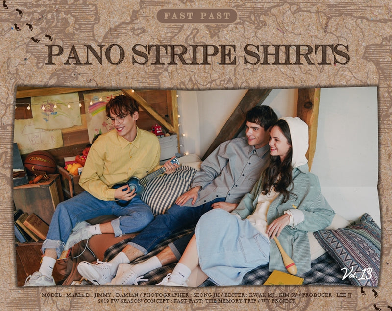 ダブルユーブイプロジェクト(WV PROJECT) PANO STRIPE SHIRTS YELLOW SYLS7309