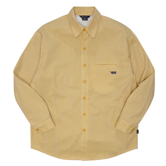ダブルユーブイプロジェクト(WV PROJECT) PANO STRIPE SHIRTS YELLOW SYLS7309