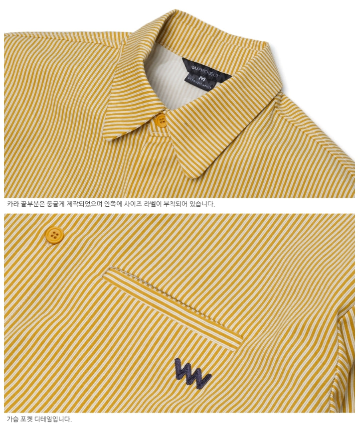 ダブルユーブイプロジェクト(WV PROJECT) PANO STRIPE SHIRTS YELLOW SYLS7309
