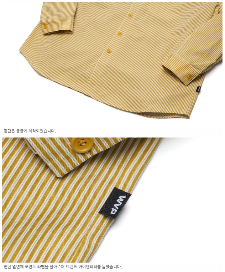 ダブルユーブイプロジェクト(WV PROJECT) PANO STRIPE SHIRTS YELLOW SYLS7309