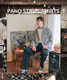 ダブルユーブイプロジェクト(WV PROJECT) PANO STRIPE SHIRTS BLACK SYLS7309