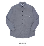 ダブルユーブイプロジェクト(WV PROJECT) PANO STRIPE SHIRTS BLACK SYLS7309