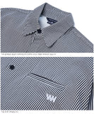 ダブルユーブイプロジェクト(WV PROJECT) PANO STRIPE SHIRTS BLACK SYLS7309