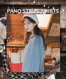 ダブルユーブイプロジェクト(WV PROJECT) PANO STRIPE SHIRTS NAVY  SYLS7309