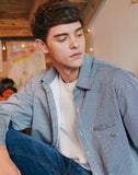 ダブルユーブイプロジェクト(WV PROJECT) PANO STRIPE SHIRTS NAVY  SYLS7309
