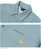 ダブルユーブイプロジェクト(WV PROJECT) PANO STRIPE SHIRTS GREEN SYLS7309