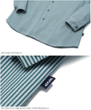 ダブルユーブイプロジェクト(WV PROJECT) PANO STRIPE SHIRTS GREEN SYLS7309