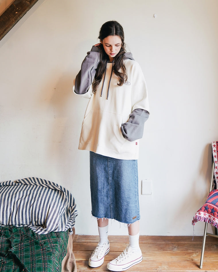 ダブルユーブイプロジェクト(WV PROJECT) TWO PATH HOODIE CREAM MJHD7299
