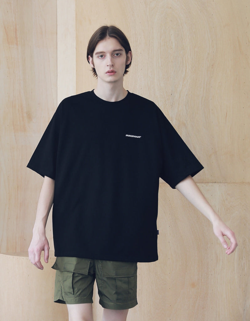 マスノウン(MASSNOUN) HOT-LINE OVERSIZED T-SHIRTS MSNTS008-BK