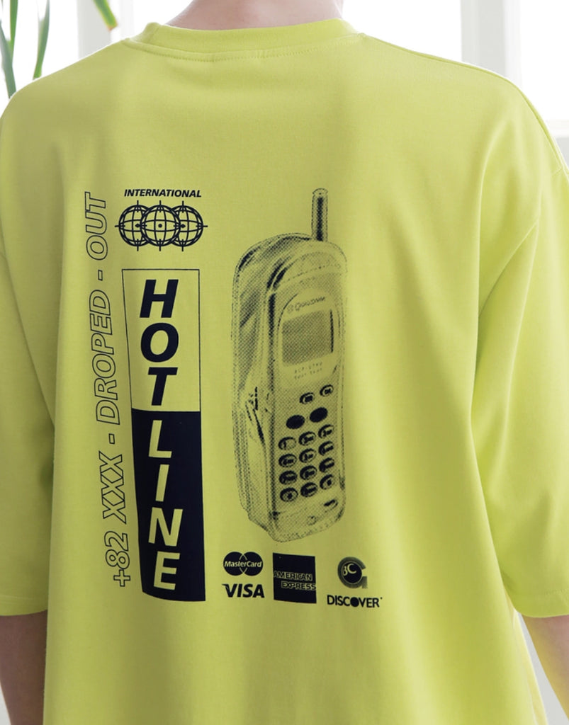 マスノウン(MASSNOUN) HOT-LINE OVERSIZED T-SHIRTS MSNTS008-LG