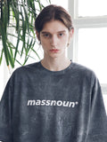 マスノウン(MASSNOUN) SL LOGO TIE-DYE OVERSIZED T-SHIRTS MSNTS009-BK