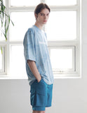 マスノウン(MASSNOUN) SL LOGO TIE-DYE OVERSIZED T-SHIRTS MSNTS009-BL