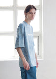 マスノウン(MASSNOUN) SL LOGO TIE-DYE OVERSIZED T-SHIRTS MSNTS009-BL