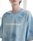 マスノウン(MASSNOUN) SL LOGO TIE-DYE OVERSIZED T-SHIRTS MSNTS009-BL