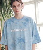 マスノウン(MASSNOUN) SL LOGO TIE-DYE OVERSIZED T-SHIRTS MSNTS009-BL
