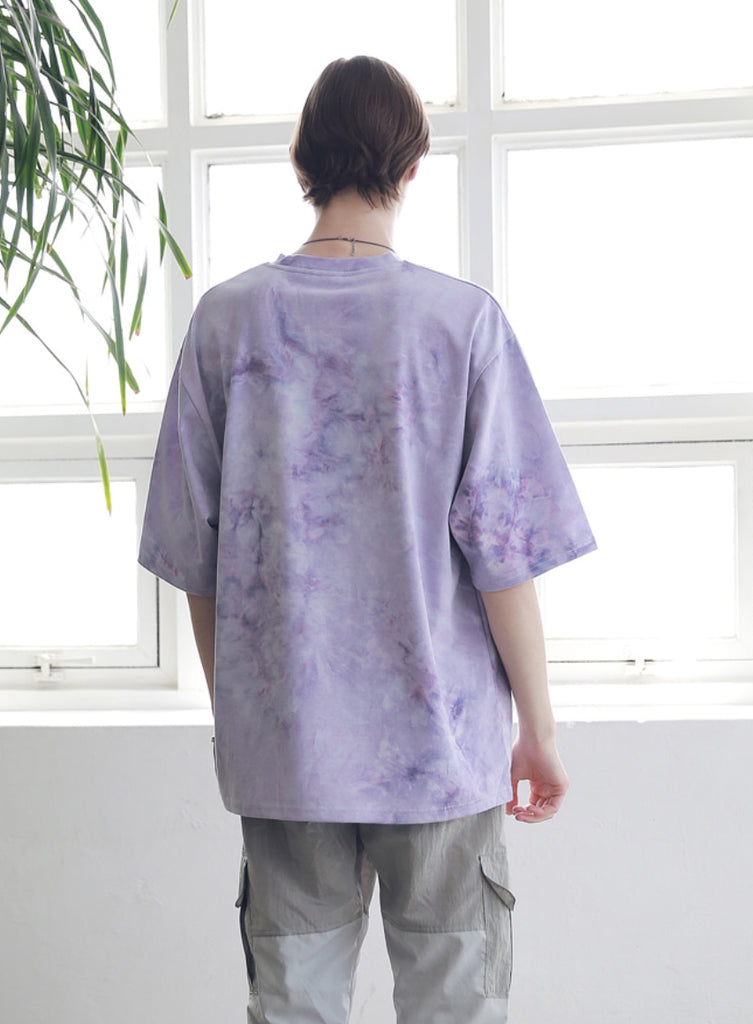 マスノウン(MASSNOUN) SL LOGO TIE-DYE OVERSIZED T-SHIRTS MSNTS009-PP