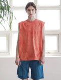 マスノウン(MASSNOUN) SL LOGO TIE-DYE OVERSIZED SLEEVELESS MSNSV002-CR