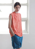 マスノウン(MASSNOUN) SL LOGO TIE-DYE OVERSIZED SLEEVELESS MSNSV002-CR