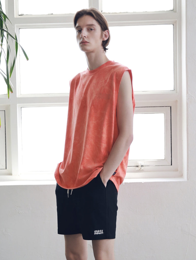 マスノウン(MASSNOUN) SL LOGO TIE-DYE OVERSIZED SLEEVELESS MSNSV002-CR