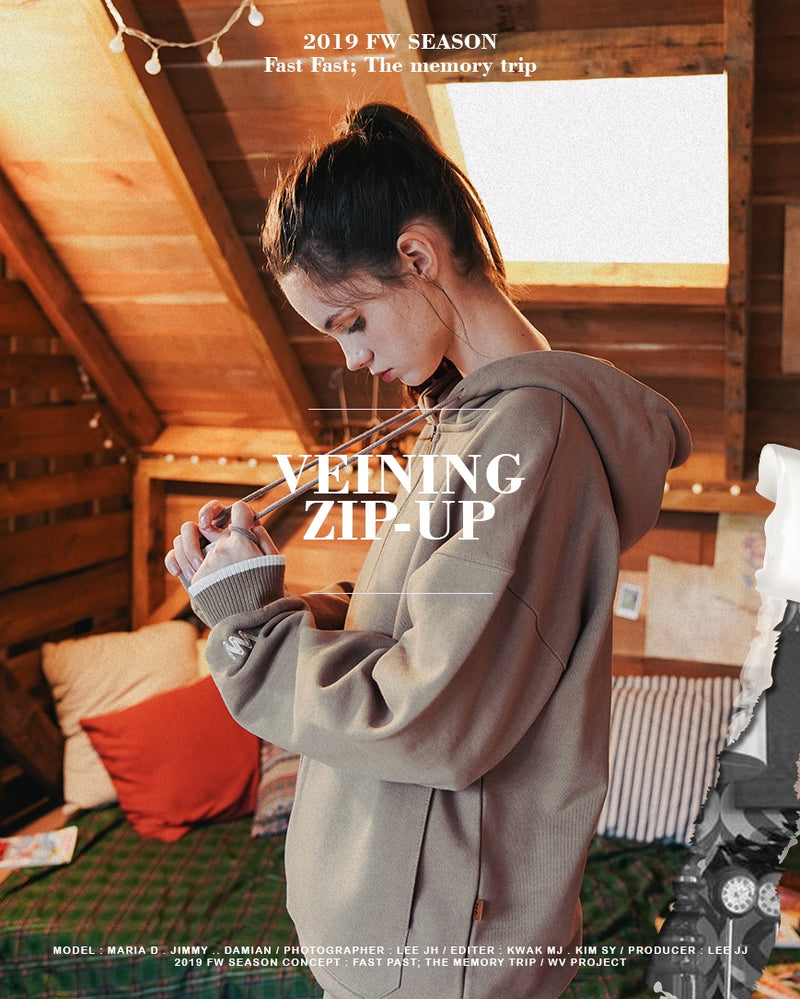 ダブルユーブイプロジェクト(WV PROJECT) VEINING ZIP-UP COCOA MJHD7307