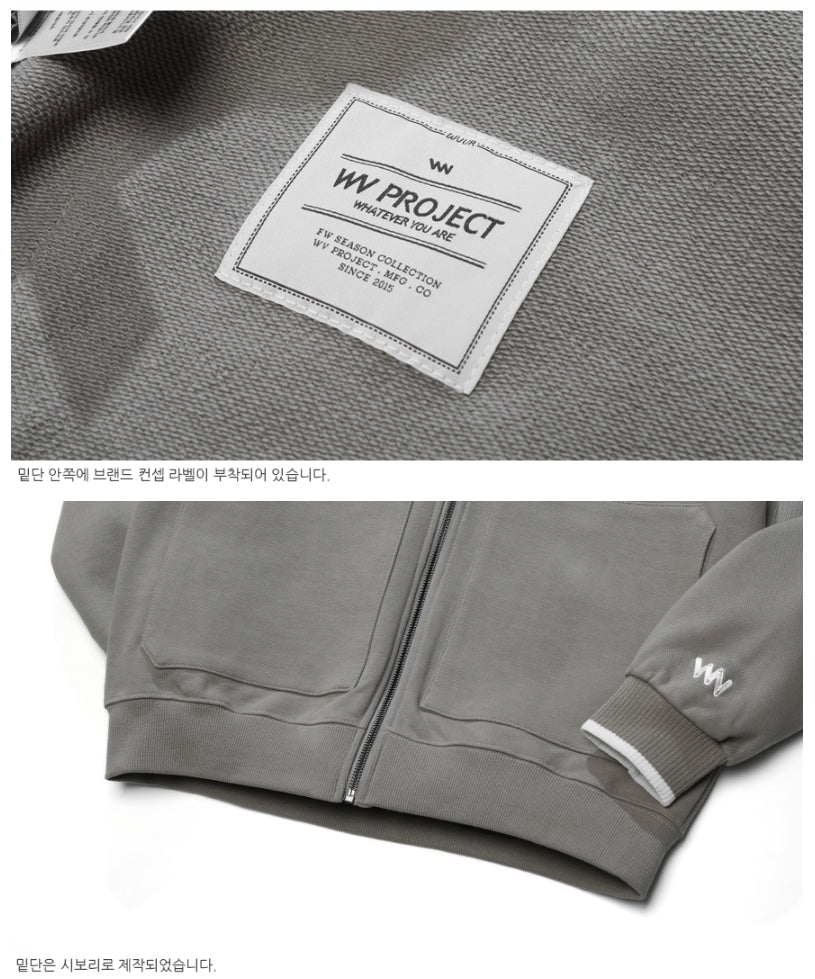 ダブルユーブイプロジェクト(WV PROJECT) VEINING ZIP-UP COCOA MJHD7307