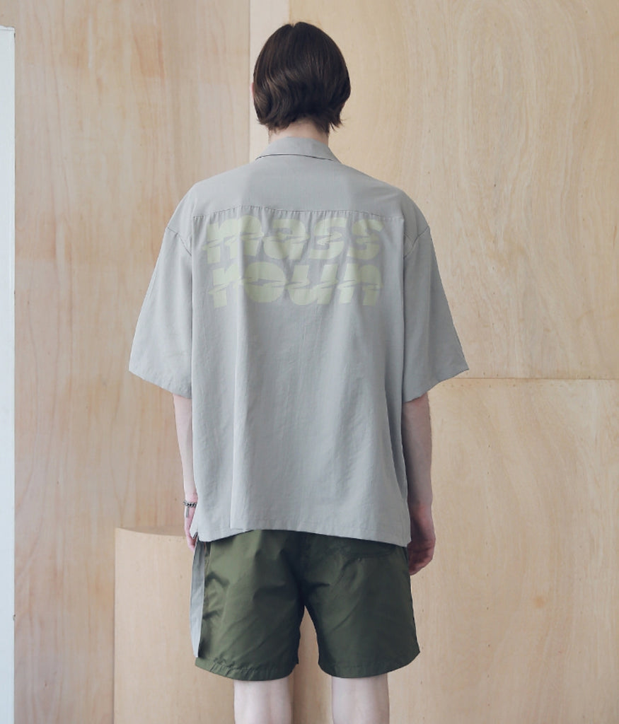 マスノウン(MASSNOUN) SL LOGO ZIGZAG TWO POCKET SHORT SHIRTS MSNST004-BG
