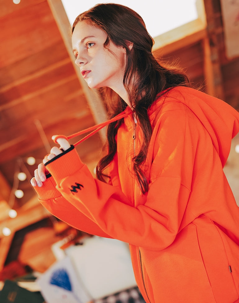 ダブルユーブイプロジェクト(WV PROJECT) VEINING ZIP-UP ORANGE MJHD7307