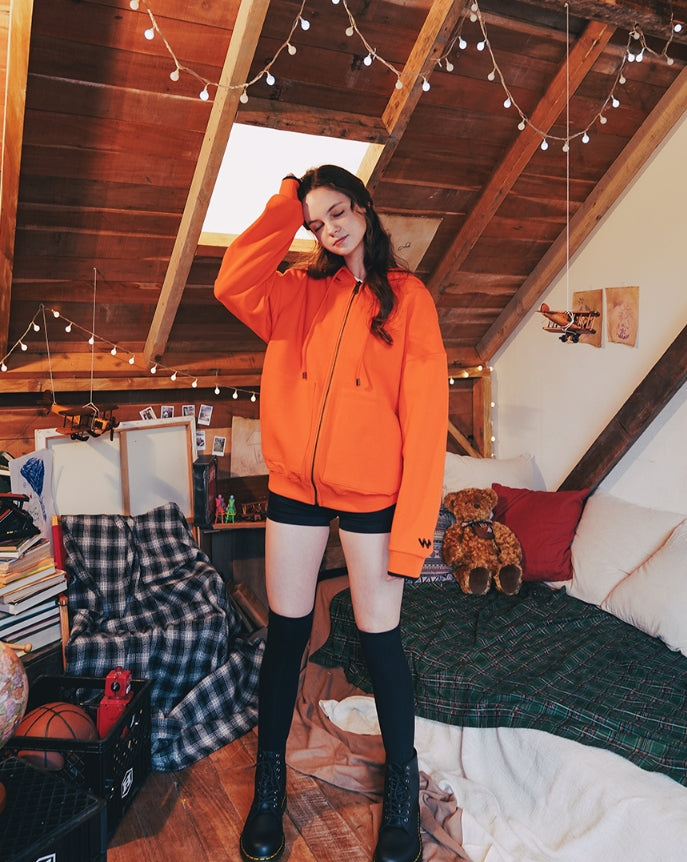 ダブルユーブイプロジェクト(WV PROJECT) VEINING ZIP-UP ORANGE MJHD7307