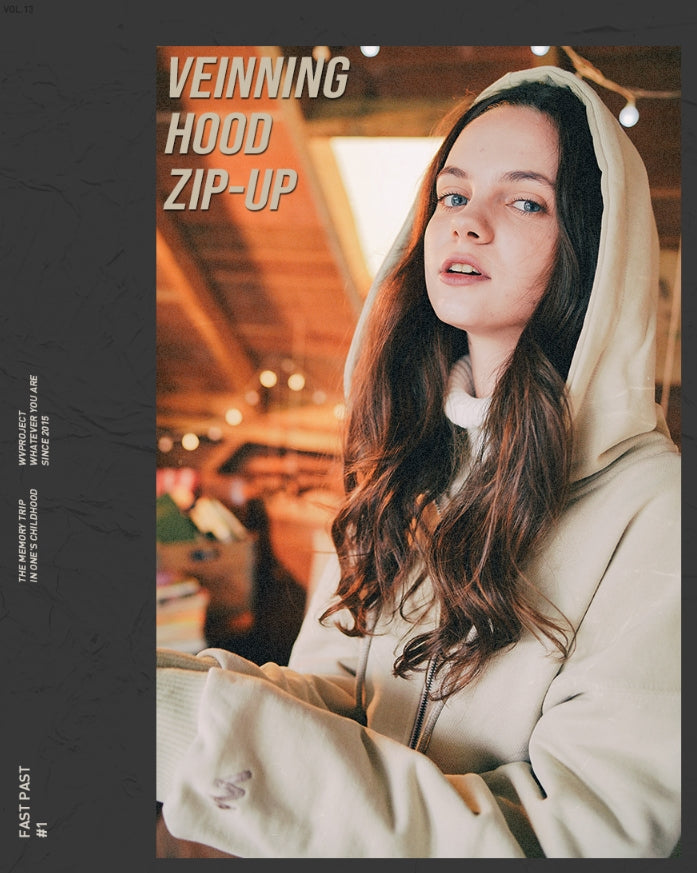 ダブルユーブイプロジェクト(WV PROJECT) VEINING ZIP-UP LIGHTBEIGE MJHD7307