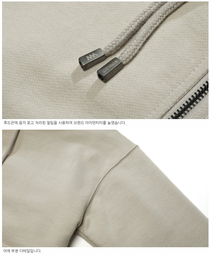 ダブルユーブイプロジェクト(WV PROJECT) VEINING ZIP-UP LIGHTBEIGE MJHD7307