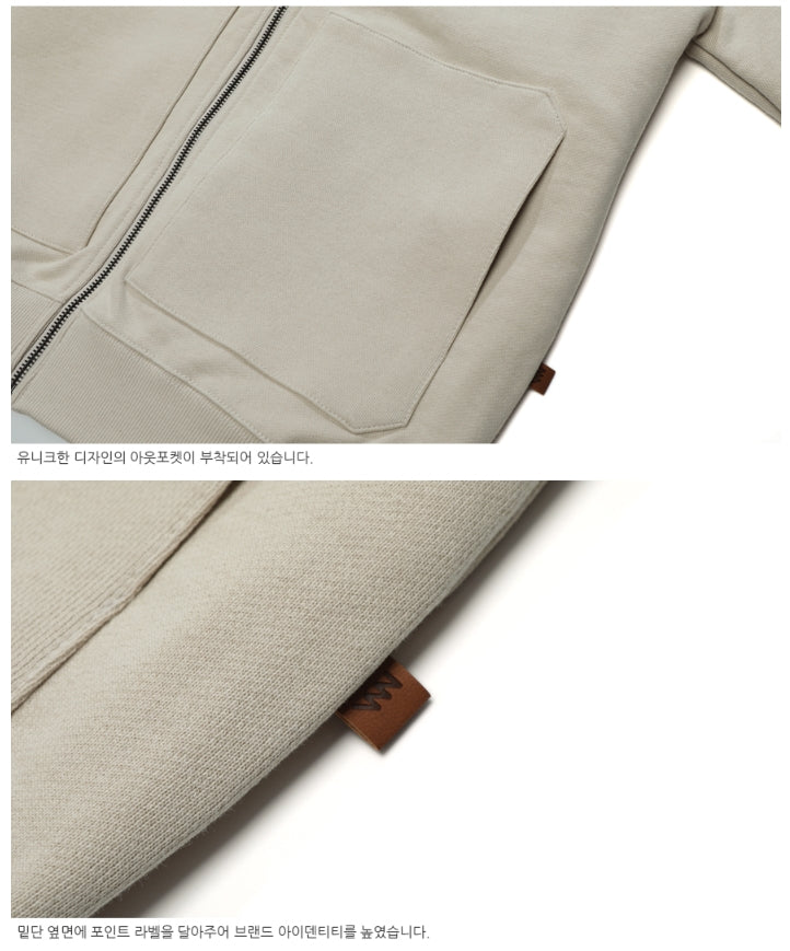 ダブルユーブイプロジェクト(WV PROJECT) VEINING ZIP-UP LIGHTBEIGE MJHD7307