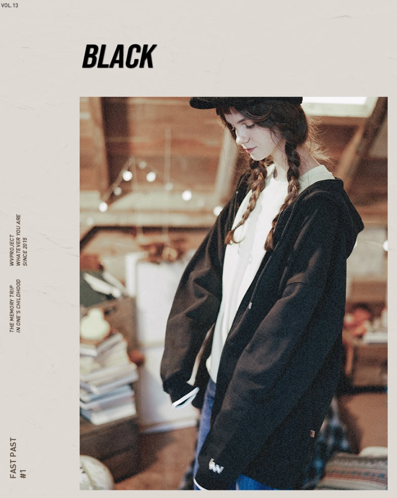 ダブルユーブイプロジェクト(WV PROJECT) VEINING ZIP-UP BLACK MJHD7307