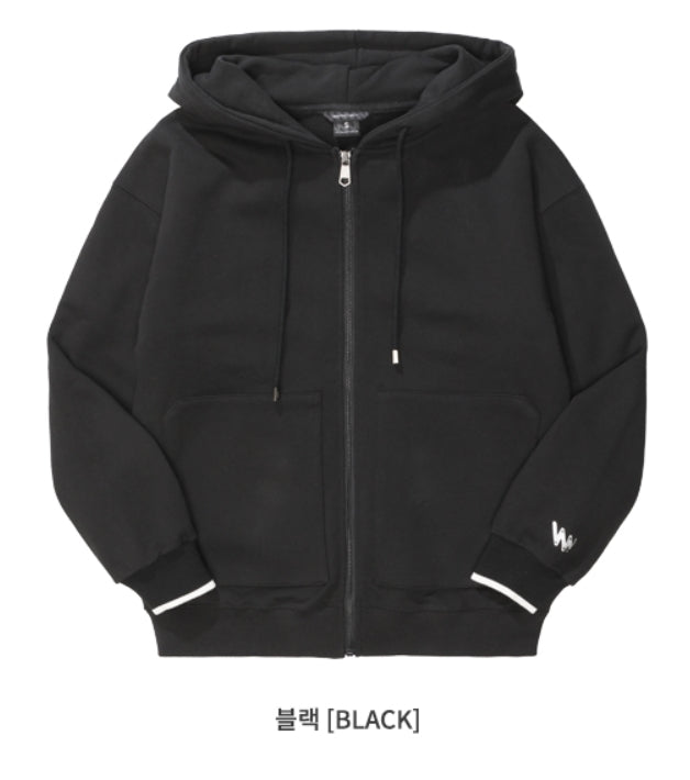 ダブルユーブイプロジェクト(WV PROJECT) VEINING ZIP-UP BLACK MJHD7307