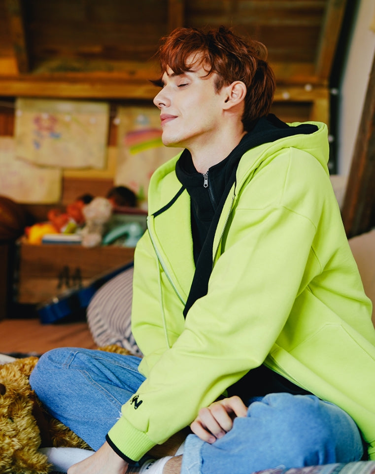 ダブルユーブイプロジェクト(WV PROJECT) VEINING ZIP-UP LIME MJHD7307
