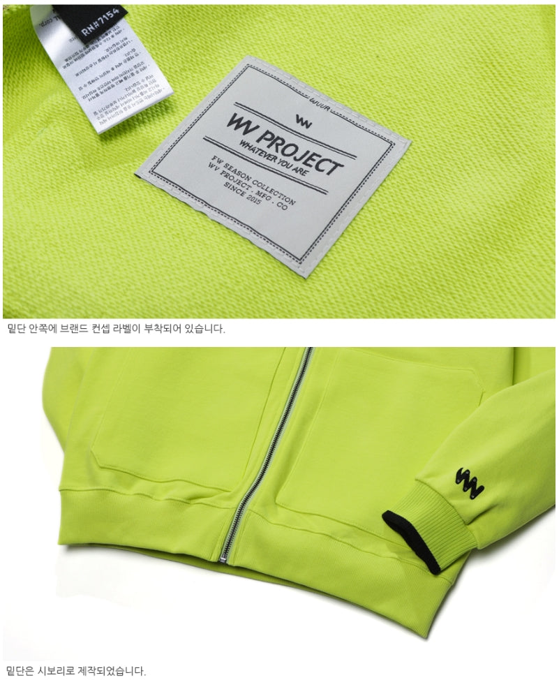 ダブルユーブイプロジェクト(WV PROJECT) VEINING ZIP-UP LIME MJHD7307