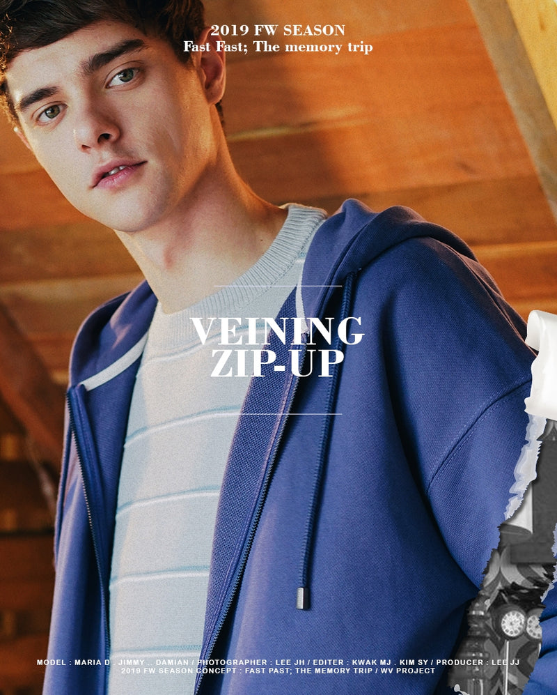 ダブルユーブイプロジェクト(WV PROJECT) VEINING ZIP-UP NAVY MJHD7307