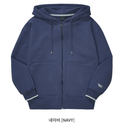 ダブルユーブイプロジェクト(WV PROJECT) VEINING ZIP-UP NAVY MJHD7307