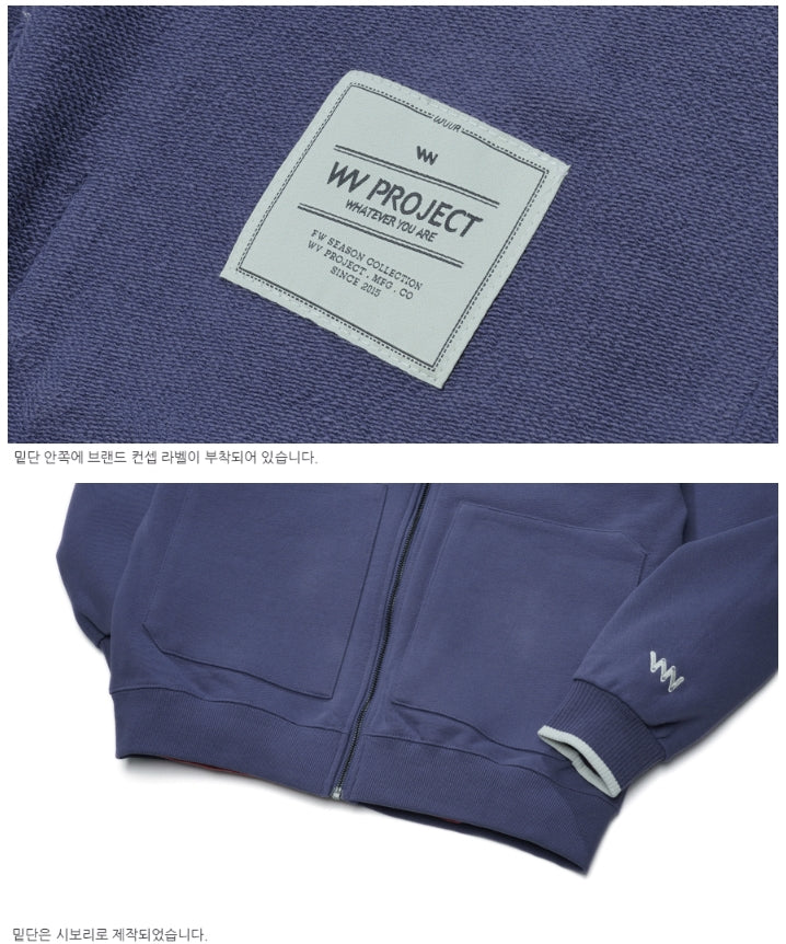 ダブルユーブイプロジェクト(WV PROJECT) VEINING ZIP-UP NAVY MJHD7307