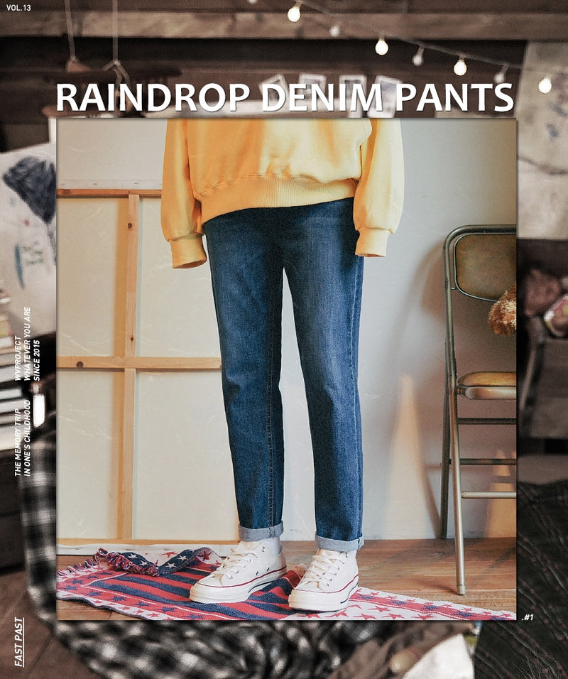 ダブルユーブイプロジェクト(WV PROJECT) RAINDROP DENIM PANTS BLUE CJLP7338