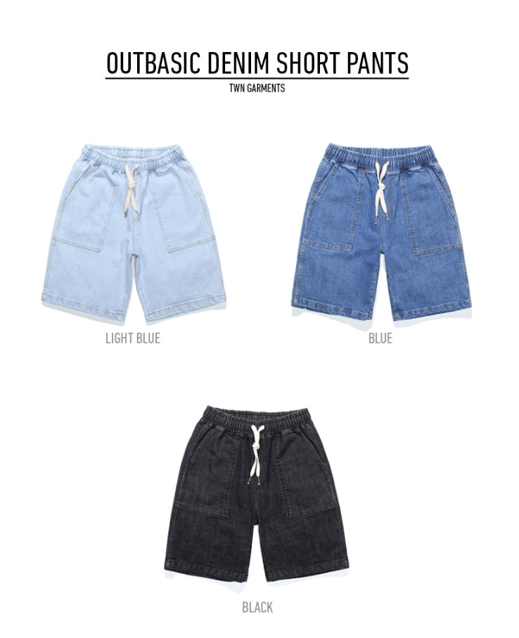 ティーダブリューエヌ(TWN) OUTBASIC DENIM SHORT PANTS (3color) STSP3194