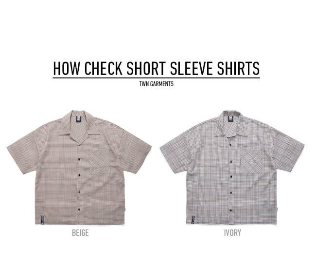 ティーダブリューエヌ(TWN) HOW CHECK SHORT SLEEVE SHIRTS (2color) YMSS3197