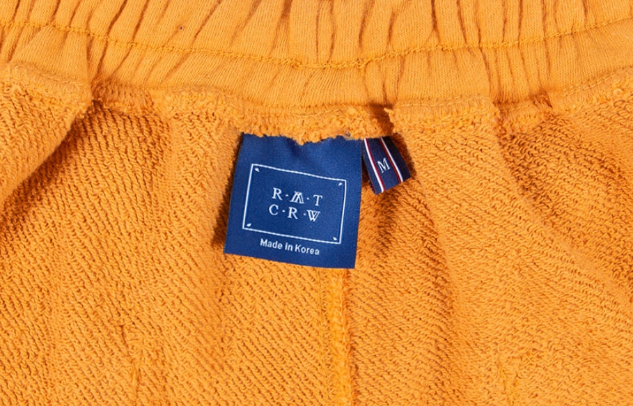 ロマンティッククラウン(ROMANTIC CROWN) COLOR BLOCK LOGO SWEAT PANTS_YELLOW