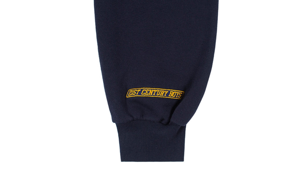 ロマンティッククラウン(ROMANTIC CROWN) COLOR BLOCK LOGO SWEAT PANTS_BURGUNDY