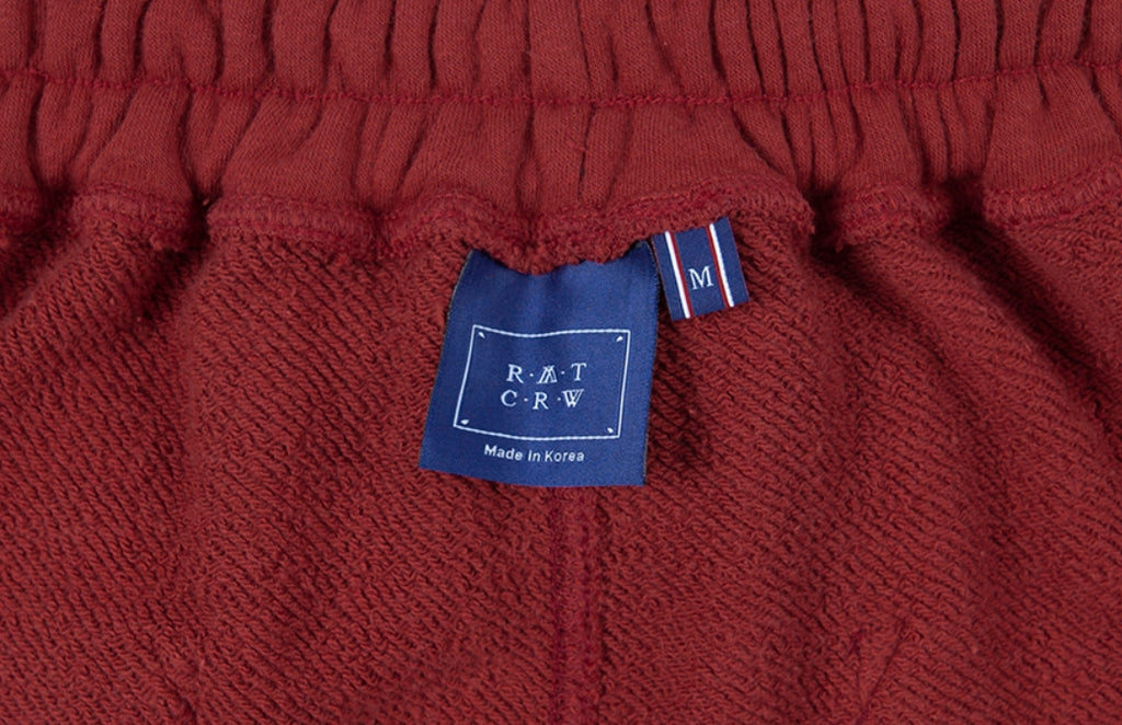 ロマンティッククラウン(ROMANTIC CROWN) COLOR BLOCK LOGO SWEAT PANTS_BURGUNDY