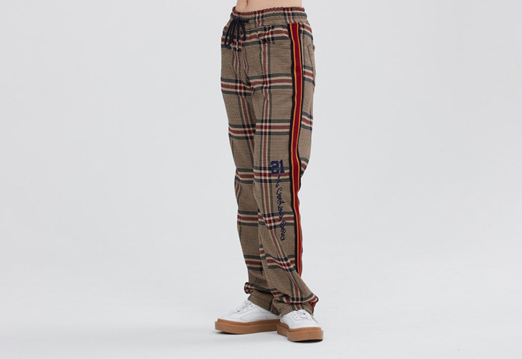 ロマンティッククラウン(ROMANTIC CROWN) OLD CHECK SLACKS_BEIGE