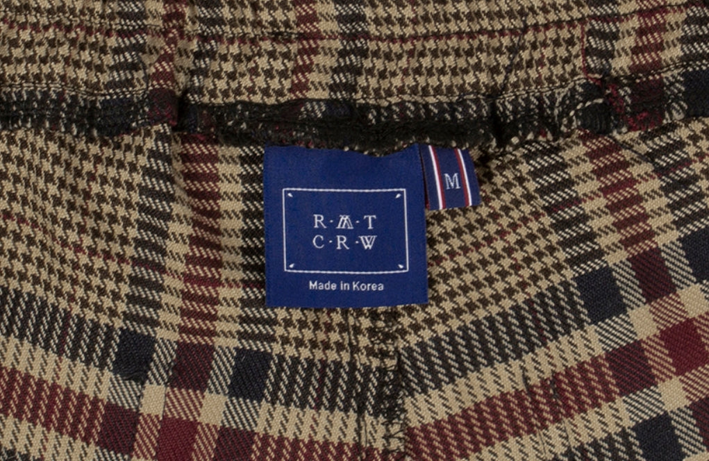 ロマンティッククラウン(ROMANTIC CROWN) OLD CHECK SLACKS_BEIGE