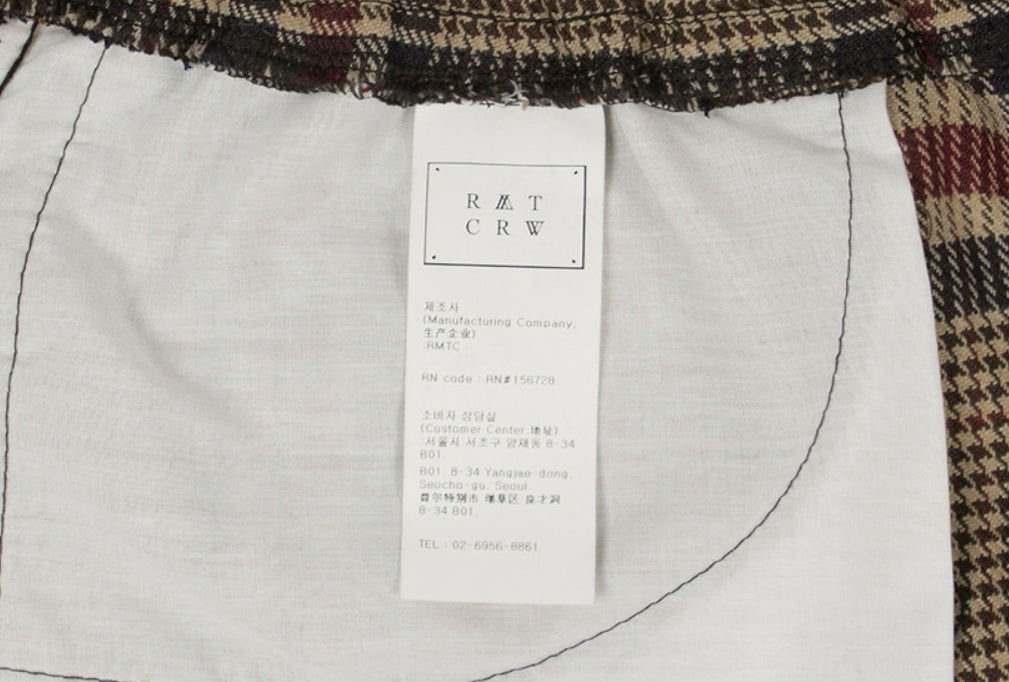 ロマンティッククラウン(ROMANTIC CROWN) OLD CHECK SLACKS_BEIGE
