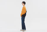 ロマンティッククラウン(ROMANTIC CROWN) COLOR BLOCK LOGO SWEATSHIRT_YELLOW