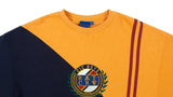 ロマンティッククラウン(ROMANTIC CROWN) COLOR BLOCK LOGO SWEATSHIRT_YELLOW