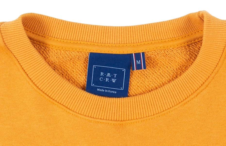 ロマンティッククラウン(ROMANTIC CROWN) COLOR BLOCK LOGO SWEATSHIRT_YELLOW